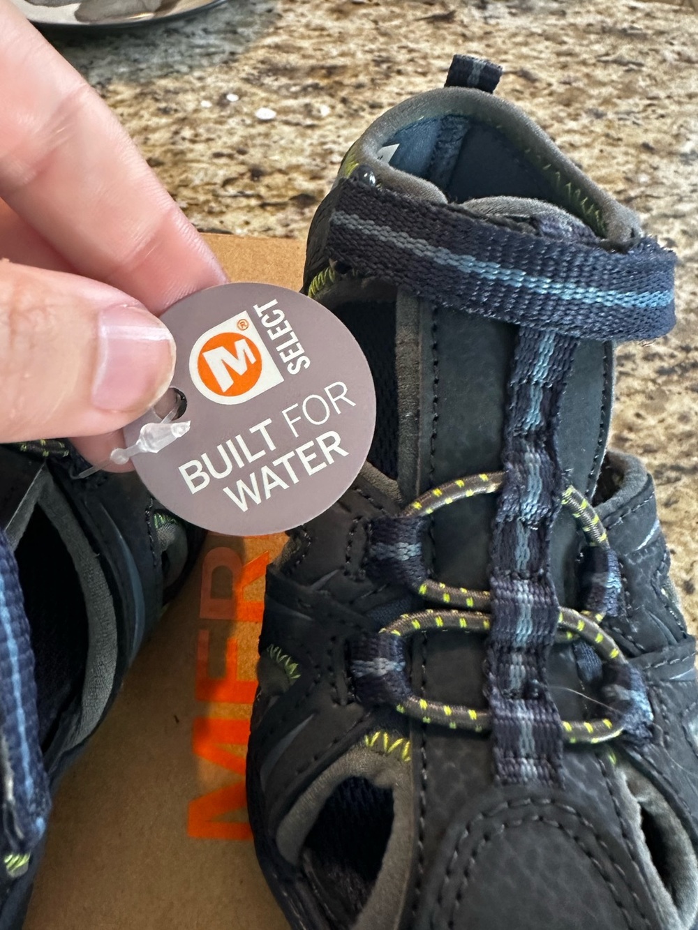 Merrell Kids Navy and Gray Closed-Toe Active Sandals - Picture 9 of 9